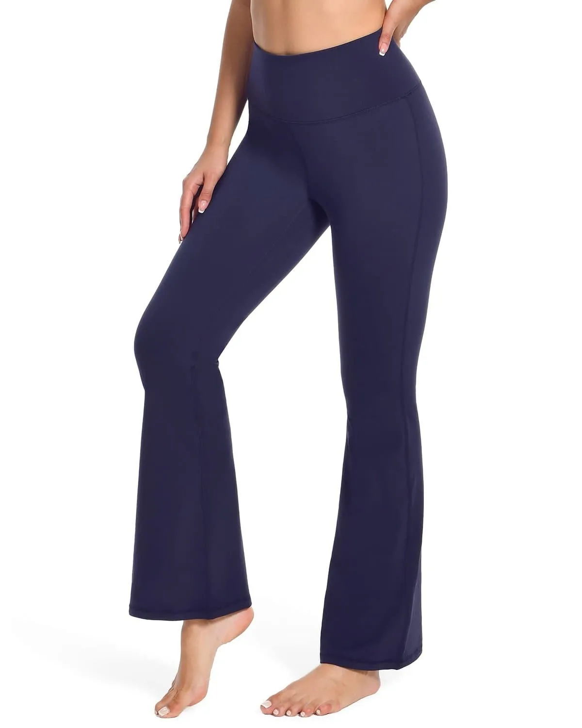 High Waisted Pockets Flare Leggings